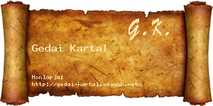 Gedai Kartal névjegykártya